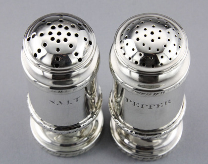 Indian Colonial Silver Salt and Pepper Castors (pair)